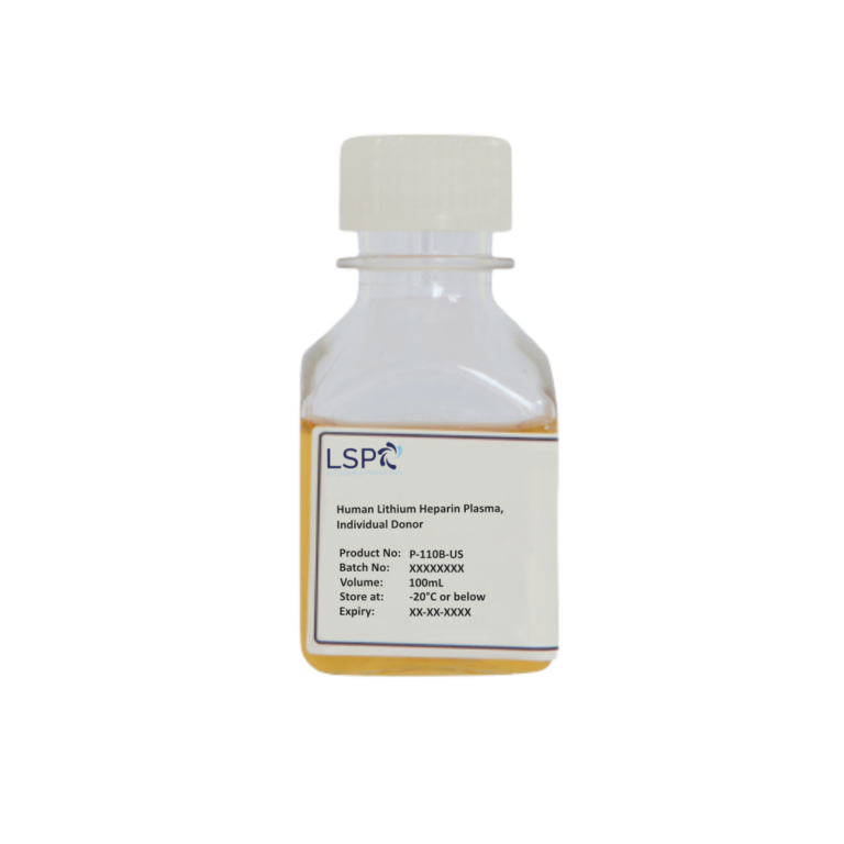 Human lithium heparin plasma individual donor life science production